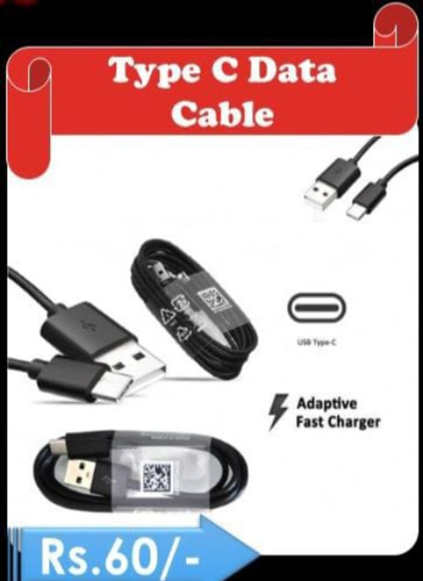 Type C Data Cable - Black